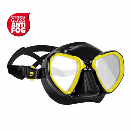 Маска Salvimar Morpheus Anti Fog, черно-желтая
